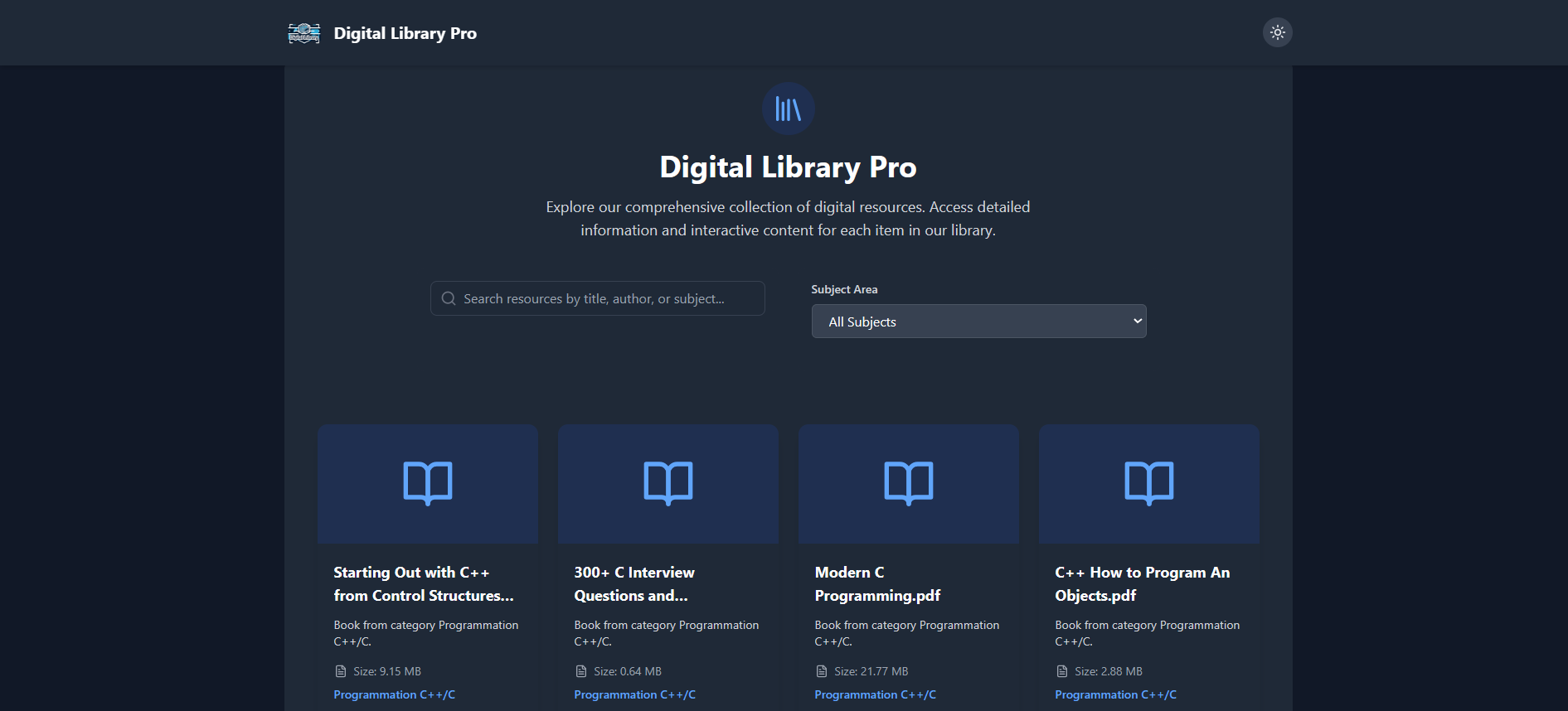 Digital Library Pro